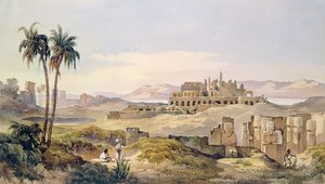 Vy över ruinerna av Karnak i Egypten av Charles Pierron