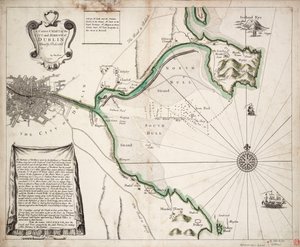 En korrekt karta över staden och hamnen i Dublin, Irland av Charles Price