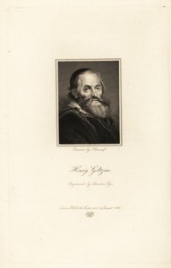 Porträtt av Hendrick Goltzius, tyskfödd holländsk grafiker, ritare och målare av Charles Pye