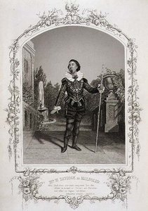 Mr W. Davidge som Malvolio, akt III scen 4 av "Twelfth Night", från en daguerreotypi av Meade Brothers of New York, pub. av John Tallis & Co. (litho) av Charles R. and Henry W. Meade