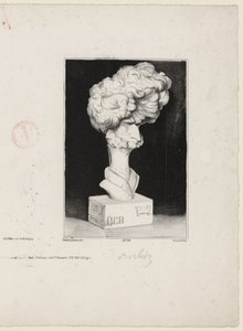 Hector Berlioz av Charles Ramelet (1805-1851) efter en byst av Jean-Pierre Dantan (1800-1869) av Charles Ramelet