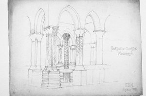 Fontän i Cloister, Monreale, 1891 av Charles Rennie Mackintosh