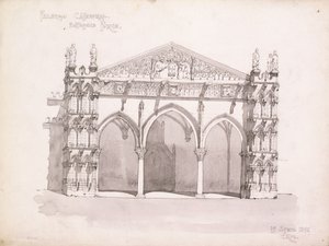 Palermo katedral, studie av entréverandan av Charles Rennie Mackintosh