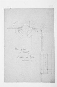 Plan över brunnen i toaletten, Certosa di Pavia, 1891 av Charles Rennie Mackintosh
