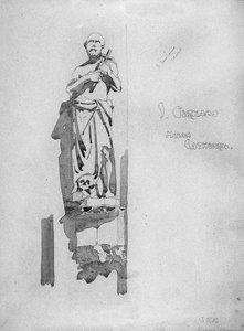 St. Hieronymus, 1891 (penna och akvarell på papper) av Charles Rennie Mackintosh