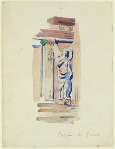 Studie av en ängelstaty, Certosa di Pavia, 1891 av Charles Rennie Mackintosh
