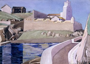 Fyren, 1927 (wc över penna på papper) av Charles Rennie Mackintosh