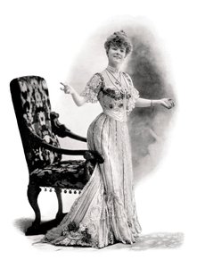 En parisisk skådespelerska, Mademoiselle Charlotte Wiehe, 1901.