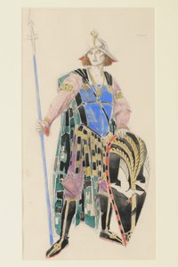Kostymdesign för Tristan, 1920 (wc på papper) av Charles Ricketts