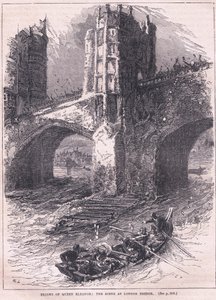 Flight of Queen Eleanor: scen vid London Bridge AD 1263 av Charles Ricketts