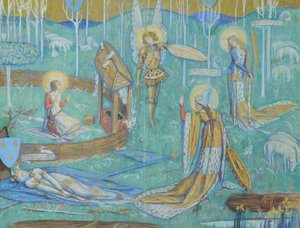 Saint Joan and Her Voices, c.1924 (wc på papper) av Charles Ricketts