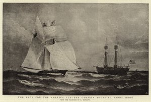 Race for America Cup, Cambria som rundar Sandy Hook av Charles Ricketts