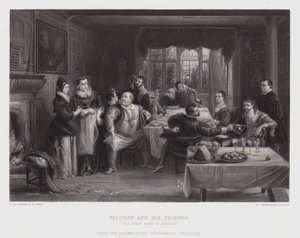 Falstaff och hans vänner (gravyr)