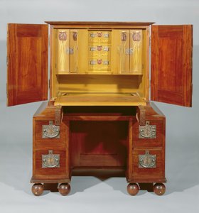 Skåp - öppen framsida, 1898 (mahogny & vit järnek) (se även 272467-468)