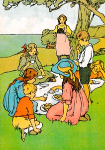 En julmiddag i Nya Zeeland, 1912 av Charles Robinson