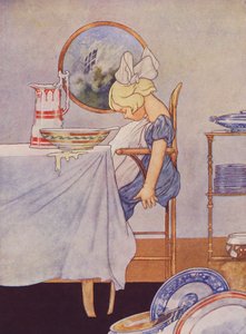Efter middagen kan du vila en stund (färglitografi) av Charles Robinson