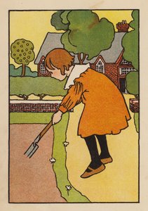 Illustration för Babes and Birds (färglitografi) av Charles Robinson