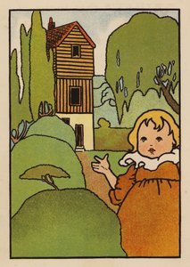Illustration till Babes and Birds (färglitografi) av Charles Robinson