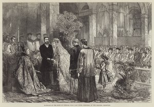 Äktenskap av hertigen av Norfolk med Lady Flora Hastings, på Oratory, Brompton