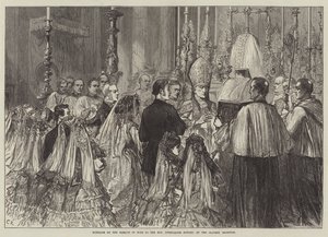 Marquis of Butes äktenskap med den ärade Gwendaline Howard, vid Oratory, Brompton