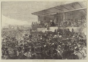 Mr Gladstone talar till mötet om Blackheath