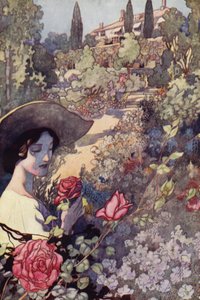 Vår sentimentala trädgård: Sommar (färg litho) av Charles Robinson
