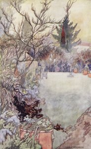 Our Sentimental Garden: The Holly Tree (färg litho) av Charles Robinson