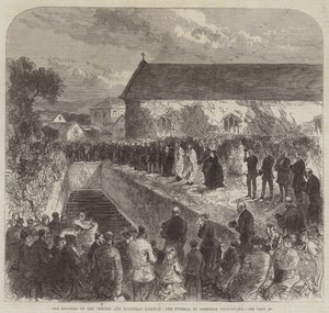 Katastrofen på Chester- och Holyheadbanan, begravningen på kyrkogården i Abergele av Sir John Charles Robinson