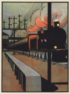 Nattåget som lämnar en station av Charles Robinson