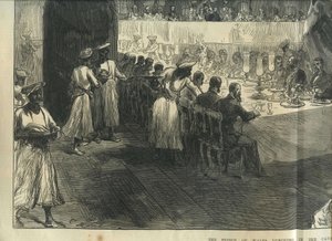 Prinsen av Wales äter lunch i grottorna i Elephanta av Charles Robinson