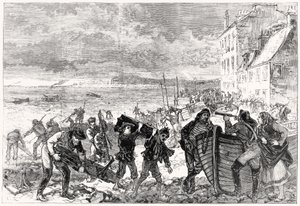 Tay Bridge Disaster: Vrakbitar kastade upp på stranden vid Broughty Ferry av Charles Robinson