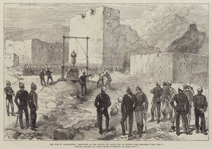 Kriget i Afghanistan, avrättning av Kotwal i Cabul, 26 oktober, utanför residenset