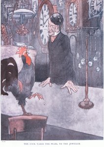 Hanen tar pärlan till juveleraren, 1930-talet av Charles Robinson