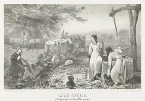 Landarbete (plog och brunn från 1000-talet) (titel på objekt) av Charles Rochussen