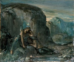 Tobias tröstas av ängeln, sent 1800-tal
