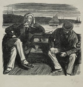 Lady Nelly - flirten, 1869. av Charles Samuel Keene