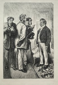 Vårt jul Turkiet, Mr. Bobsby Concerned, 1868. av Charles Samuel Keene