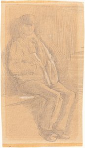 Sittande man av Charles Samuel Keene