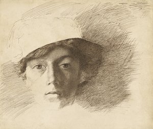 Självporträtt av Charles Samuel Keene