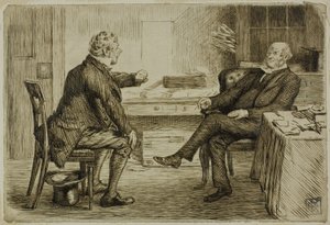 Advokat och klient av Charles Samuel Keene