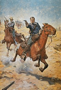 Dead Sure: en amerikansk kavalleritrooper på 1870-talet (lito i färg)