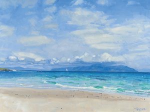 Distant Yacht, Iona, 2014 (olja på duk)
