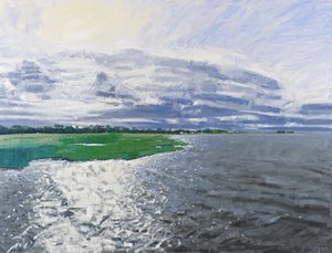 October Light, Aberlady, 2012 (olja på duk) av Charles Simpson