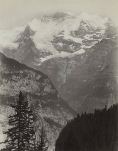 Jungfrau, Utsikt från Mürren, Schweiz, ca. 1860-talet. av Charles Soulier