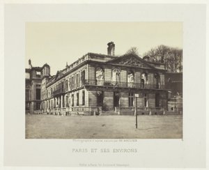 Palais de Saint-Cloud, från serien "Paris och dess omgivningar" (Paris and its environs) av Charles Soulier