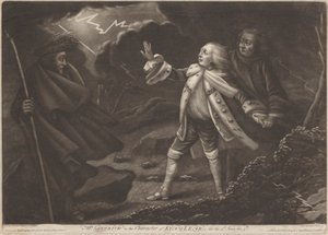Mr. Garrick i karaktären av King Lear - "King Lear", akt III, scen V av Charles Spooner