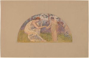 Studera för en Lunett av Charles Sprague Pearce