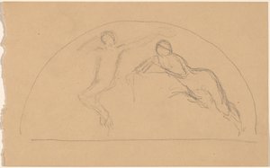 Studie av figurer i en Lunett av Charles Sprague Pearce