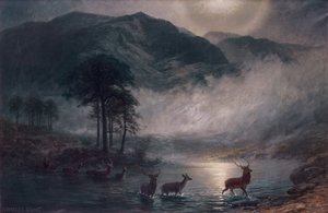 The River Crossing (olja på duk) av Charles Stuart