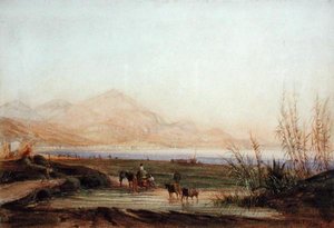 The Baie des Anges, Nice (akvarell på papper)